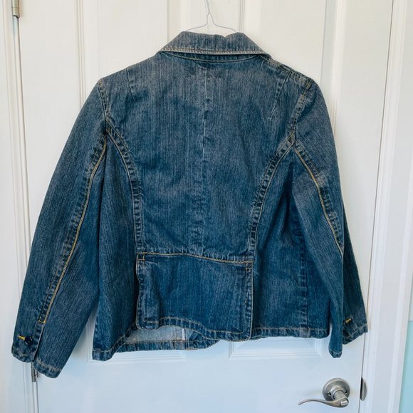 i.e. Relaxed Woman Blue Denim Jacket 1X - Picture 2 of 4